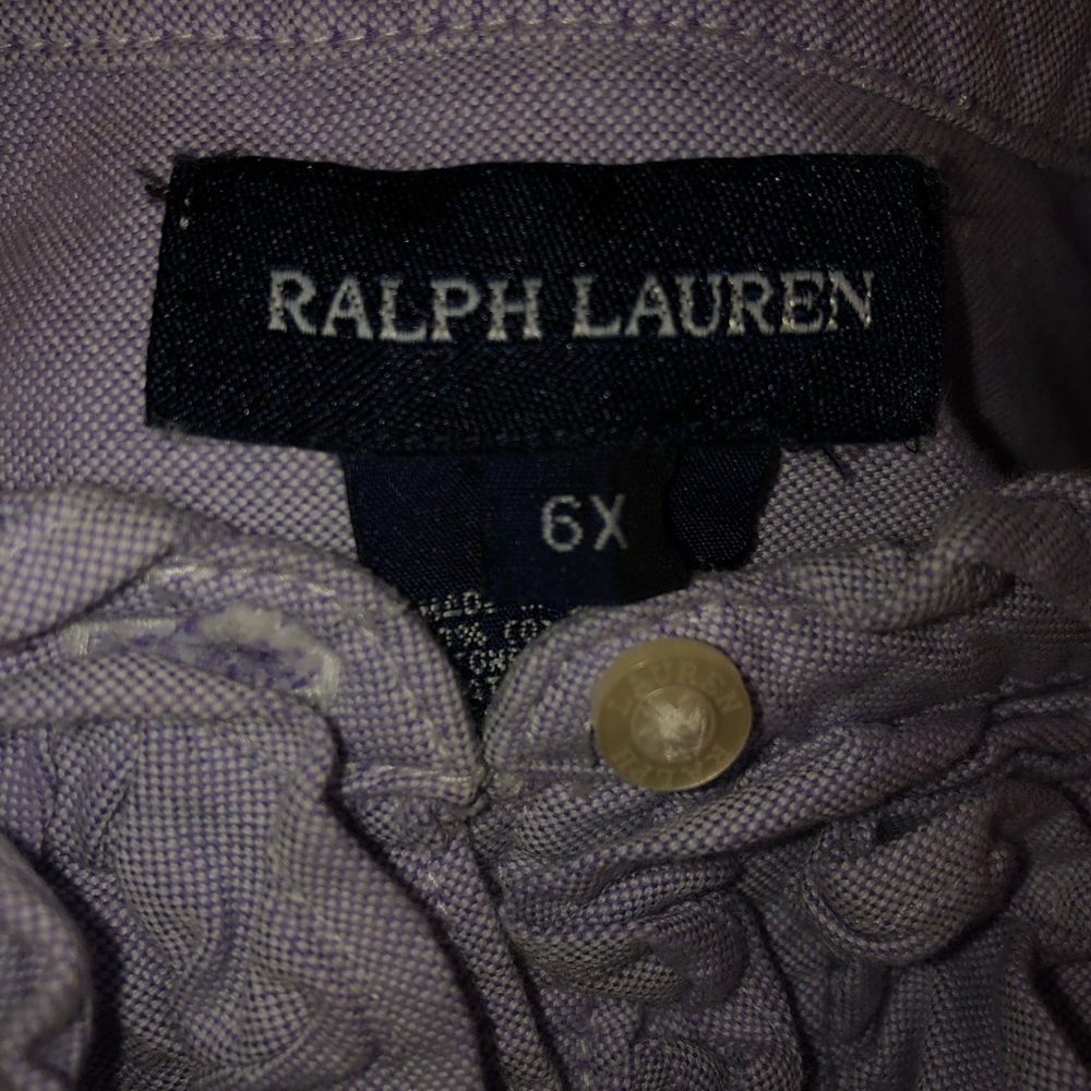 Ralph Lauren Ruffle Collared Button Down Dress - Picture 3 of 3
